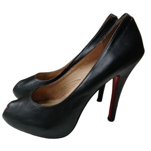 Christian Louboutin Peep Toe Spike Heel Shoes Size 37